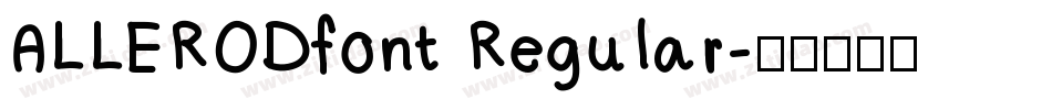 ALLERODfont Regular字体转换